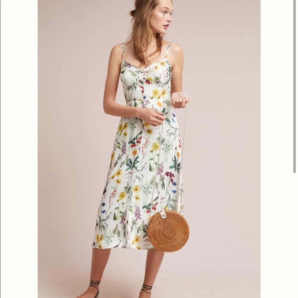 Anthropologie Bailey Floral Midi Dress Size S